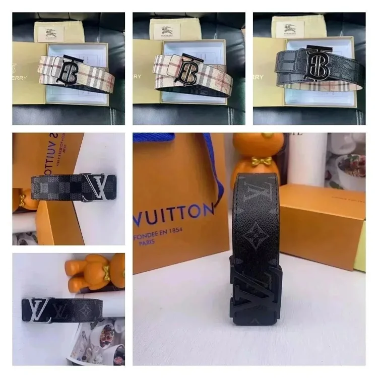 LV Burberry belt