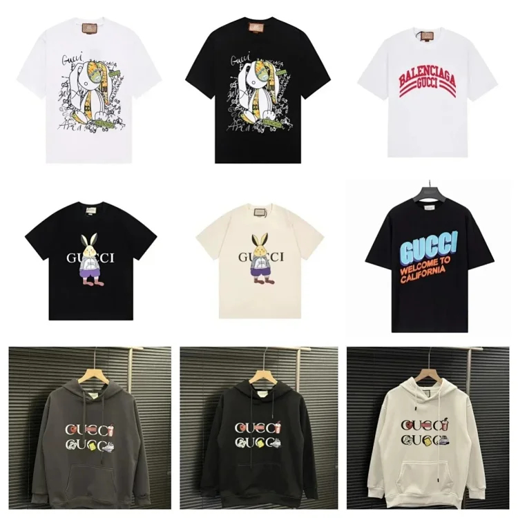 Gucci Rabbit Print Balenciaga Collabor · Trička