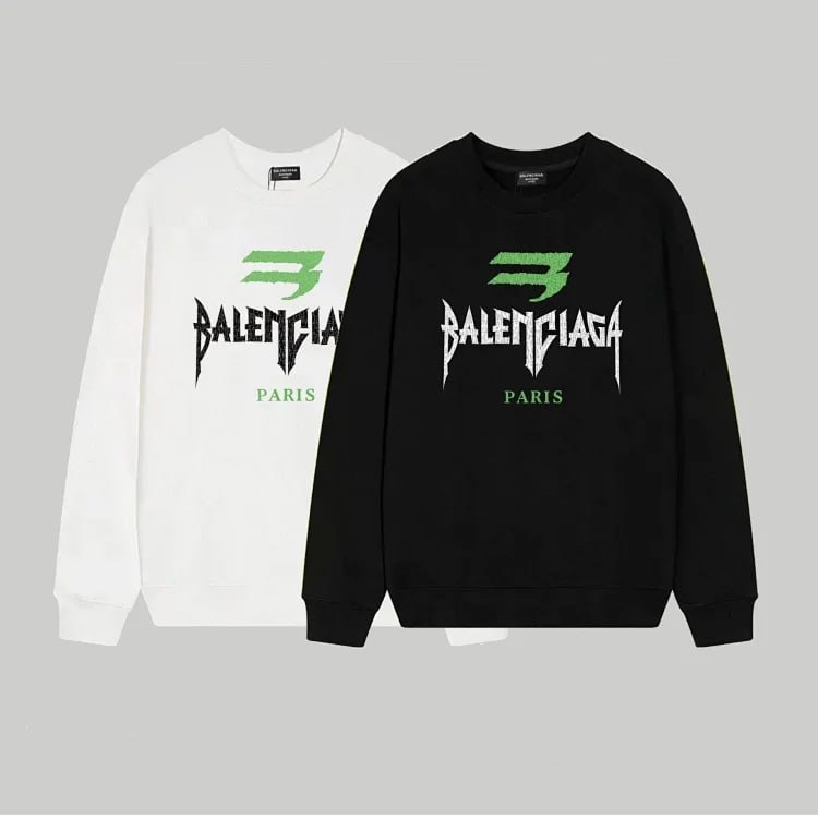 Balenciaga Distressed Logo Long-Sleeved · Hættetrøjer