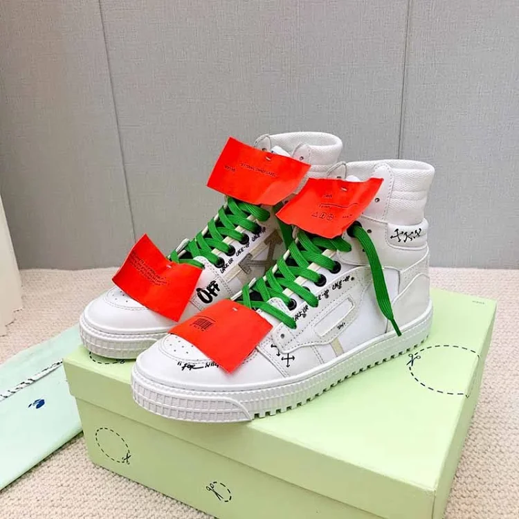 OFF-WHITE canvas · Boty a pantofle