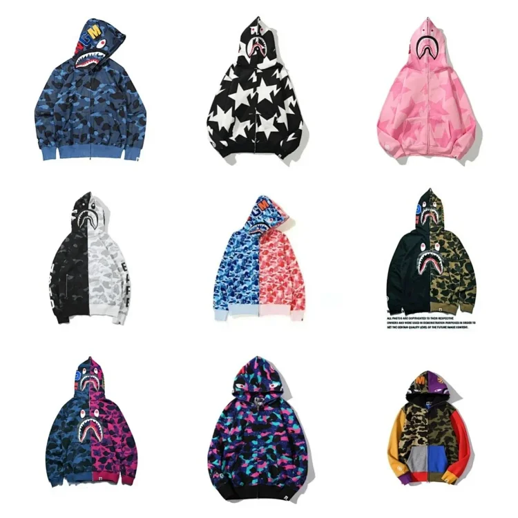 BAPE Shark 40 · Φούτερ με κουκούλα
