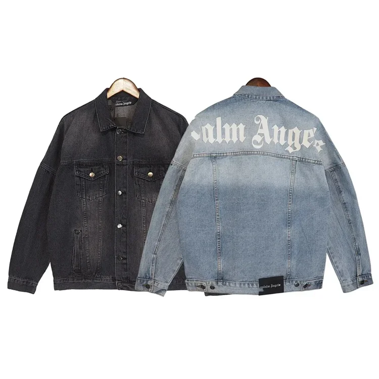Palm Angels Gothic Logo Denim Jacket [5