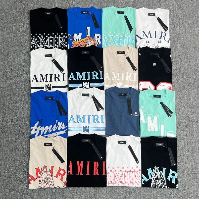 phbsy-Amiri 美式潮牌高街男女情侣同款宽松半袖T恤夏季薄款圆领短